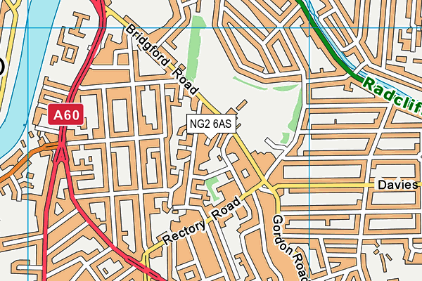NG2 6AS map - OS VectorMap District (Ordnance Survey)