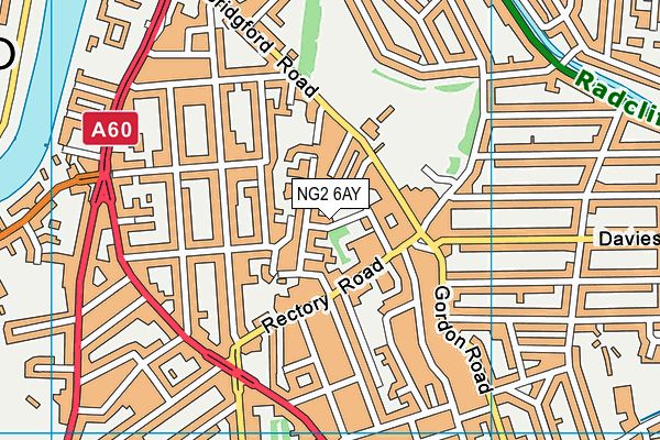 NG2 6AY map - OS VectorMap District (Ordnance Survey)