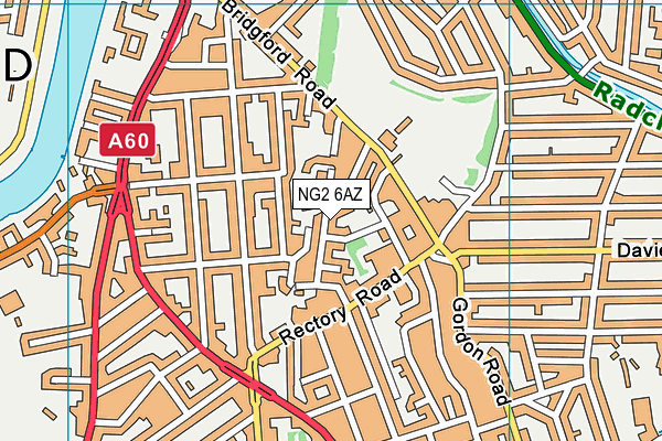 NG2 6AZ map - OS VectorMap District (Ordnance Survey)