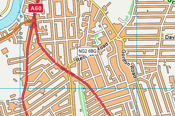 NG2 6BG map - OS VectorMap District (Ordnance Survey)