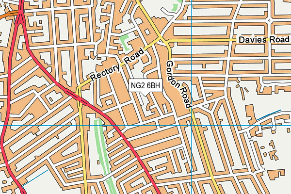 NG2 6BH map - OS VectorMap District (Ordnance Survey)