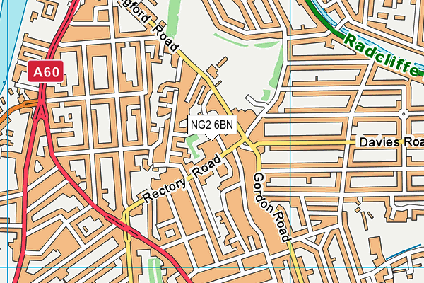 NG2 6BN map - OS VectorMap District (Ordnance Survey)