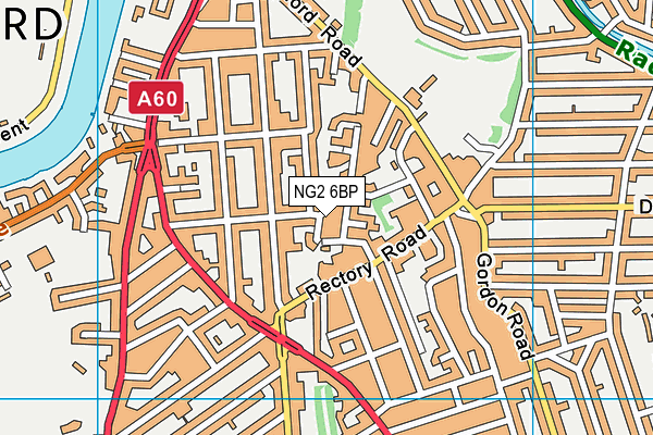 NG2 6BP map - OS VectorMap District (Ordnance Survey)