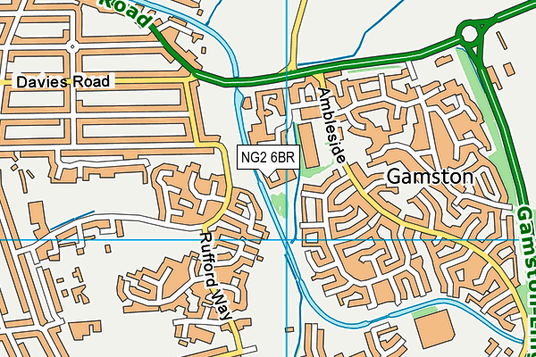 NG2 6BR map - OS VectorMap District (Ordnance Survey)