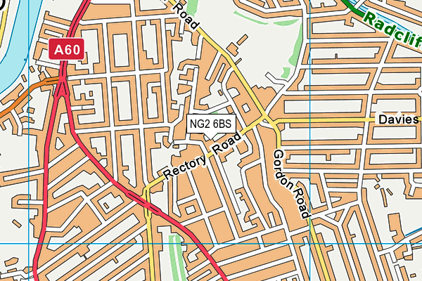 NG2 6BS map - OS VectorMap District (Ordnance Survey)