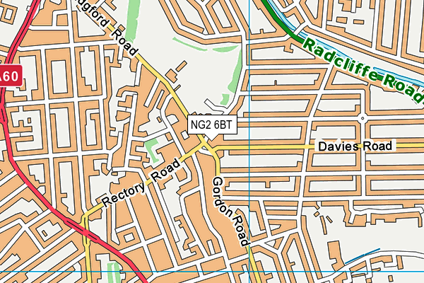 NG2 6BT map - OS VectorMap District (Ordnance Survey)