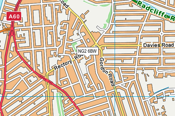 NG2 6BW map - OS VectorMap District (Ordnance Survey)