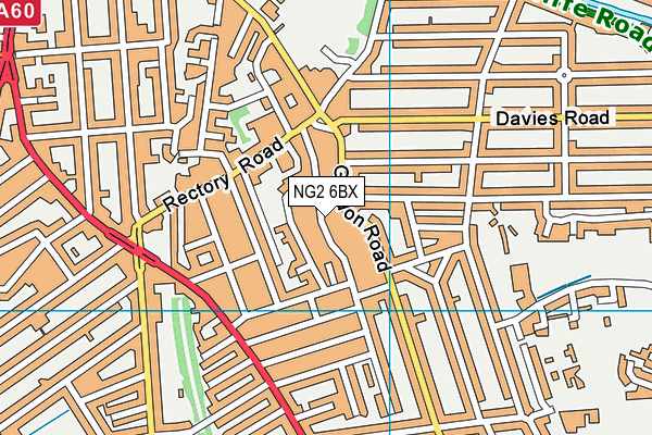 NG2 6BX map - OS VectorMap District (Ordnance Survey)