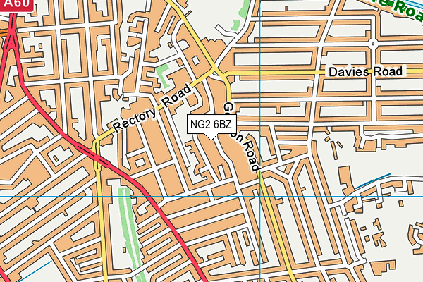 NG2 6BZ map - OS VectorMap District (Ordnance Survey)