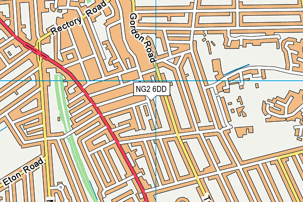 NG2 6DD map - OS VectorMap District (Ordnance Survey)