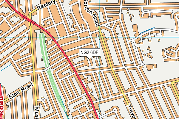 NG2 6DF map - OS VectorMap District (Ordnance Survey)