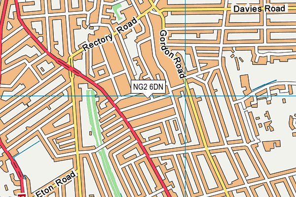 NG2 6DN map - OS VectorMap District (Ordnance Survey)