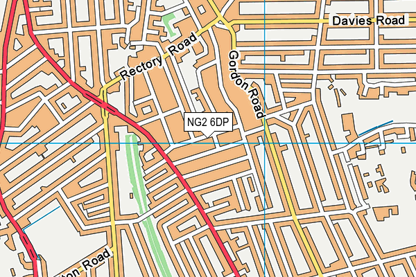 NG2 6DP map - OS VectorMap District (Ordnance Survey)