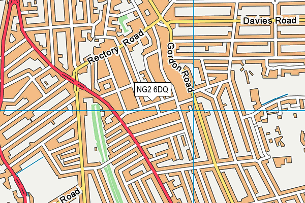 NG2 6DQ map - OS VectorMap District (Ordnance Survey)