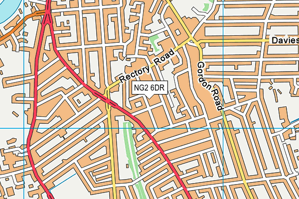 NG2 6DR map - OS VectorMap District (Ordnance Survey)