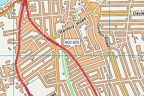 NG2 6DS map - OS VectorMap District (Ordnance Survey)