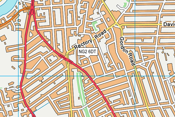 NG2 6DT map - OS VectorMap District (Ordnance Survey)