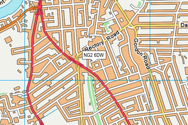 NG2 6DW map - OS VectorMap District (Ordnance Survey)