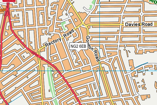 NG2 6EB map - OS VectorMap District (Ordnance Survey)
