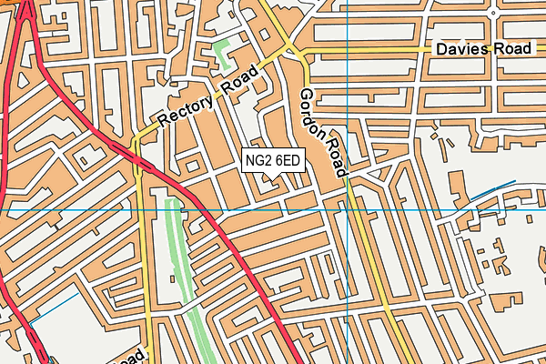 NG2 6ED map - OS VectorMap District (Ordnance Survey)