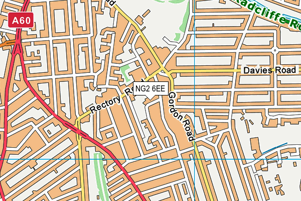 NG2 6EE map - OS VectorMap District (Ordnance Survey)