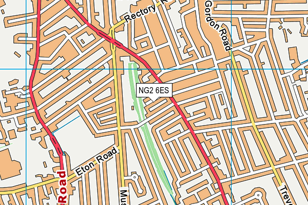 NG2 6ES map - OS VectorMap District (Ordnance Survey)