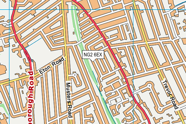 NG2 6EX map - OS VectorMap District (Ordnance Survey)