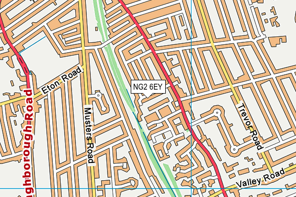 NG2 6EY map - OS VectorMap District (Ordnance Survey)