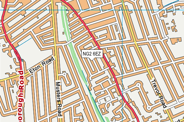 NG2 6EZ map - OS VectorMap District (Ordnance Survey)
