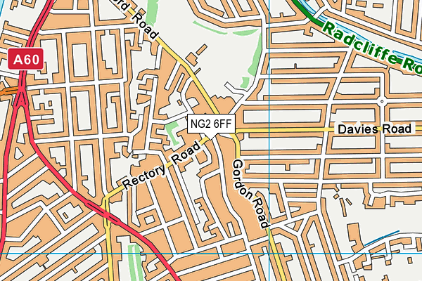 NG2 6FF map - OS VectorMap District (Ordnance Survey)