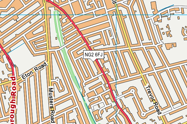 NG2 6FJ map - OS VectorMap District (Ordnance Survey)