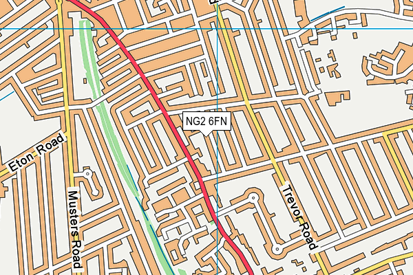 NG2 6FN map - OS VectorMap District (Ordnance Survey)