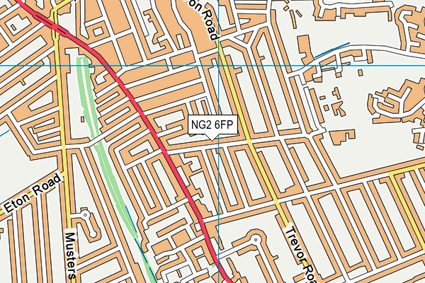 NG2 6FP map - OS VectorMap District (Ordnance Survey)