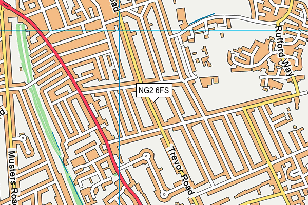 NG2 6FS map - OS VectorMap District (Ordnance Survey)