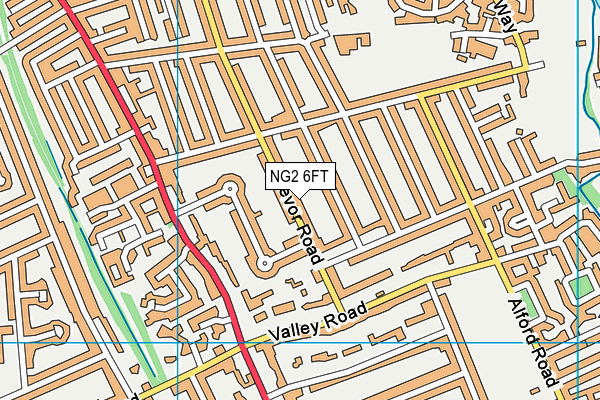 NG2 6FT map - OS VectorMap District (Ordnance Survey)