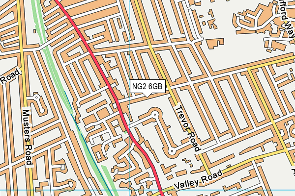 NG2 6GB map - OS VectorMap District (Ordnance Survey)