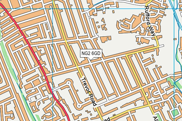 NG2 6GD map - OS VectorMap District (Ordnance Survey)