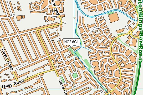 NG2 6GL map - OS VectorMap District (Ordnance Survey)