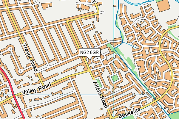 NG2 6GR map - OS VectorMap District (Ordnance Survey)