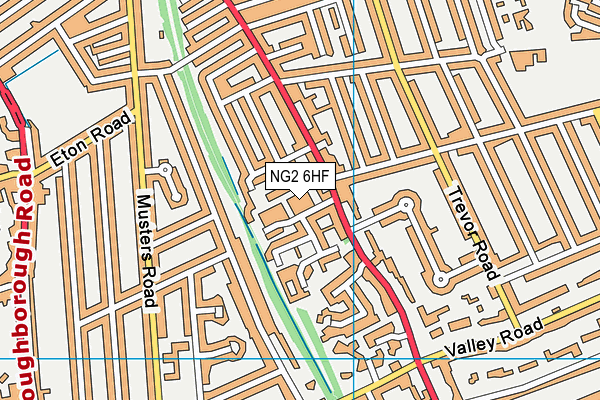NG2 6HF map - OS VectorMap District (Ordnance Survey)