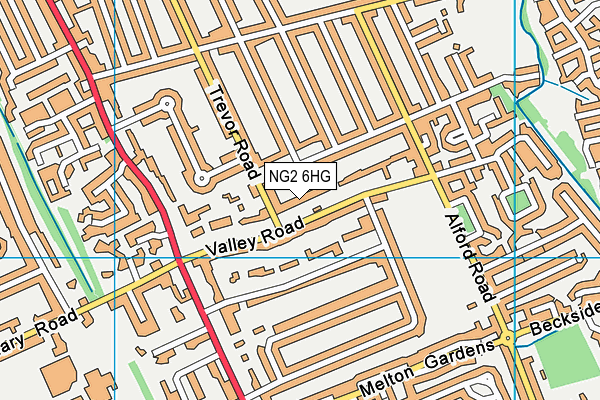 NG2 6HG map - OS VectorMap District (Ordnance Survey)