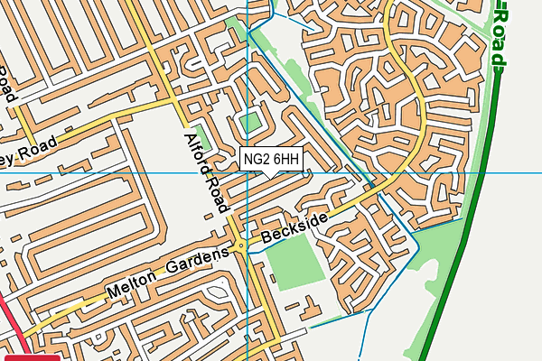 NG2 6HH map - OS VectorMap District (Ordnance Survey)