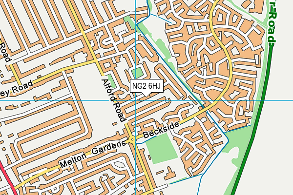 NG2 6HJ map - OS VectorMap District (Ordnance Survey)