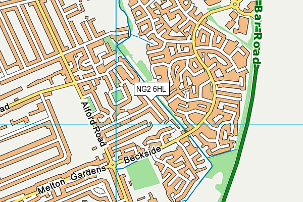 NG2 6HL map - OS VectorMap District (Ordnance Survey)