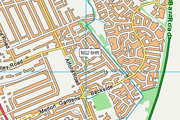 NG2 6HR map - OS VectorMap District (Ordnance Survey)