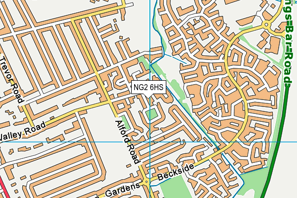 NG2 6HS map - OS VectorMap District (Ordnance Survey)