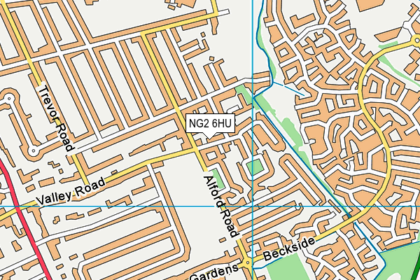 NG2 6HU map - OS VectorMap District (Ordnance Survey)