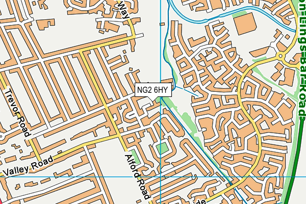NG2 6HY map - OS VectorMap District (Ordnance Survey)