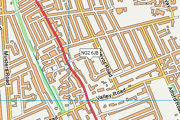NG2 6JB map - OS VectorMap District (Ordnance Survey)