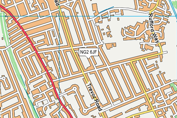 NG2 6JF map - OS VectorMap District (Ordnance Survey)